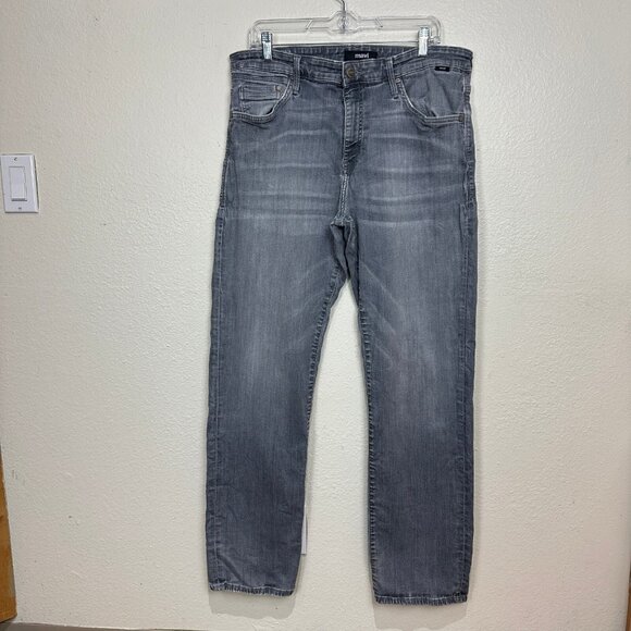 Mavi Jeans Mens 36/34 Gray Europe AG Straight Leg Mid Rise Denim, - Picture 1 of 16